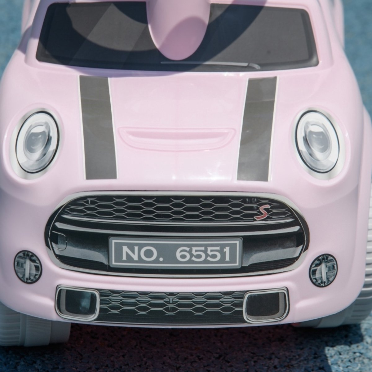 COVREO Rutschauto 53 x 25 x 35 cm roze, plastic met kippschutz en hupe