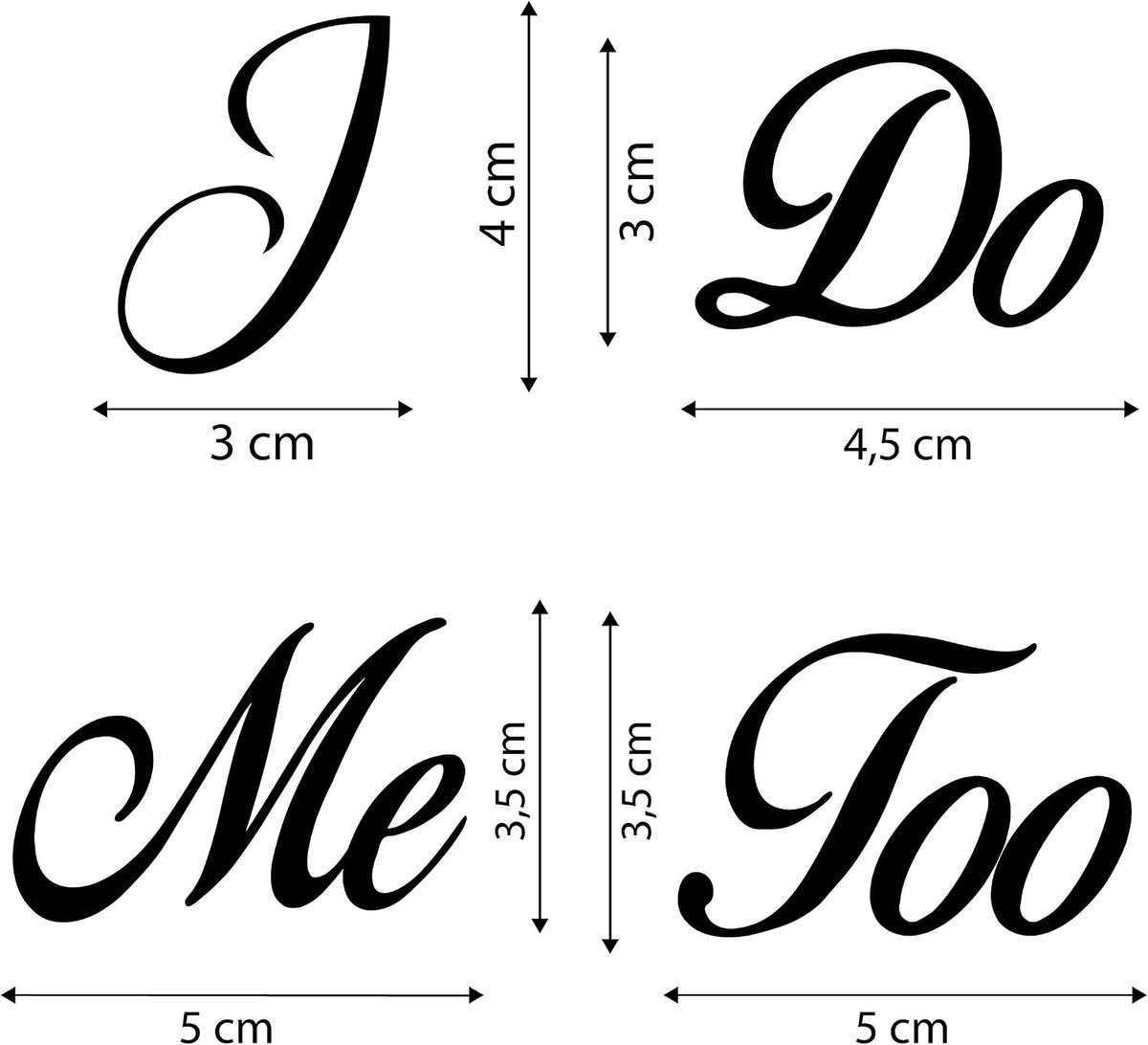 Schoenstickers bruiloft set schoenstickers opschrift"I Do" en"Me Too" voor bruid en bruidegom, stickers, schoenstickers goud
