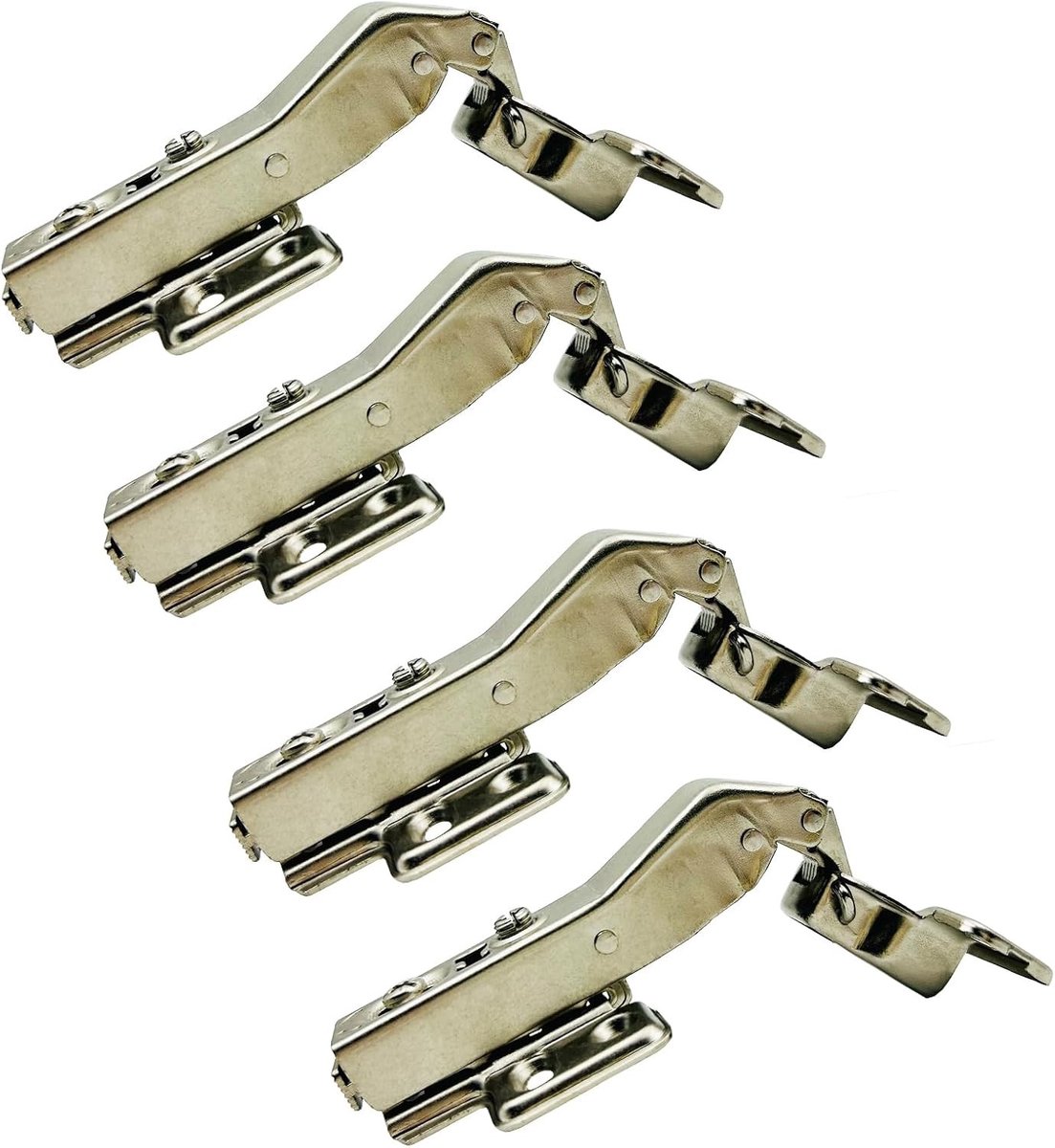 45° Scharnier 35mm met Hydraulische Demper voor Hoekdeuren met Zachte Sluiting - Set van 4 Stuks voor Kasten en Kledingkasten
