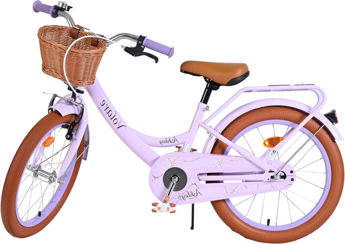 Kinderfiets - Meisjesfiets Kinderloopfiets - Leren Fietsen - Veiligheid Voorop - 45 cm - Paars Pastel