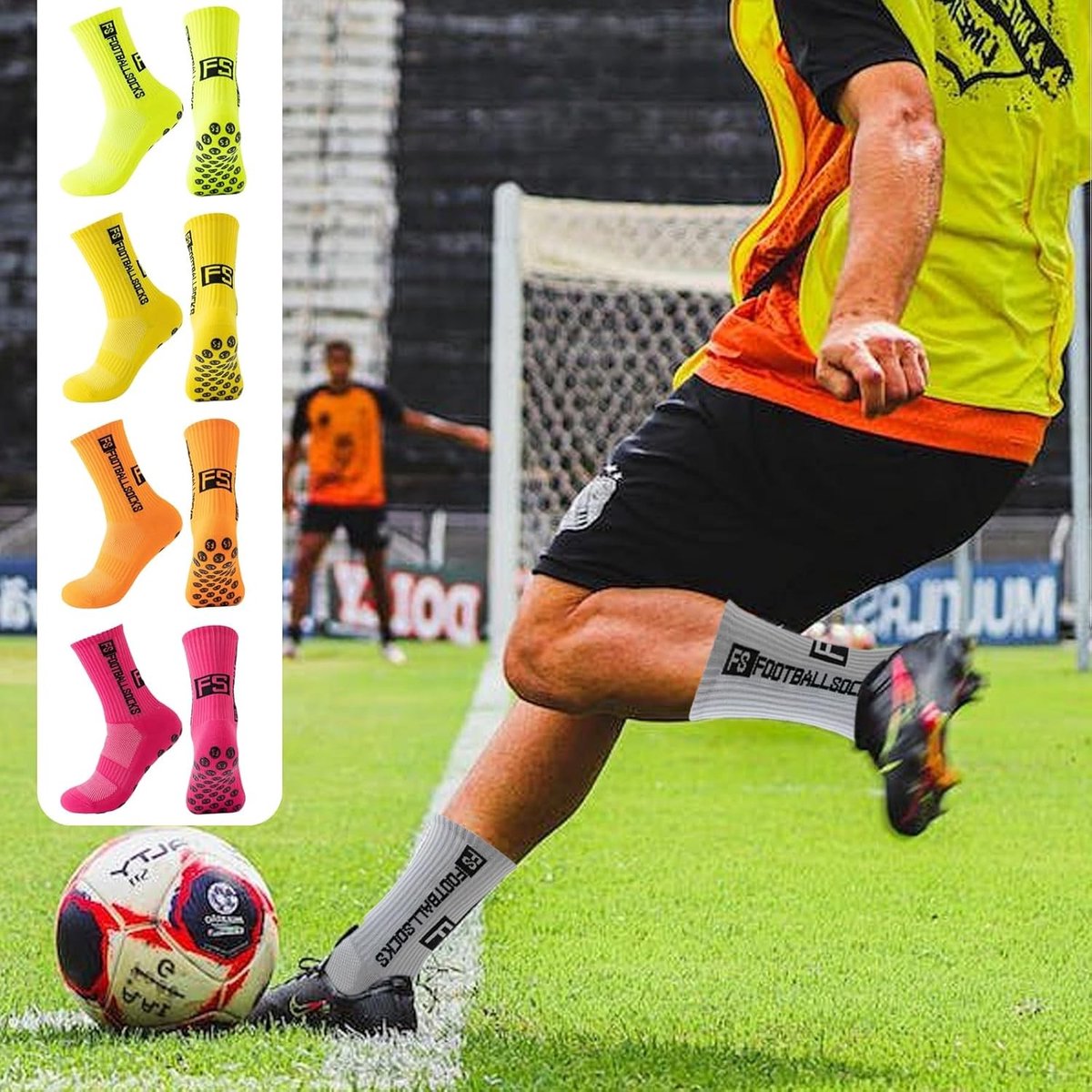 Gripsokken voor Voetbal - Polyester - Antislip Zool - Vochtregulering - Heren 43-46