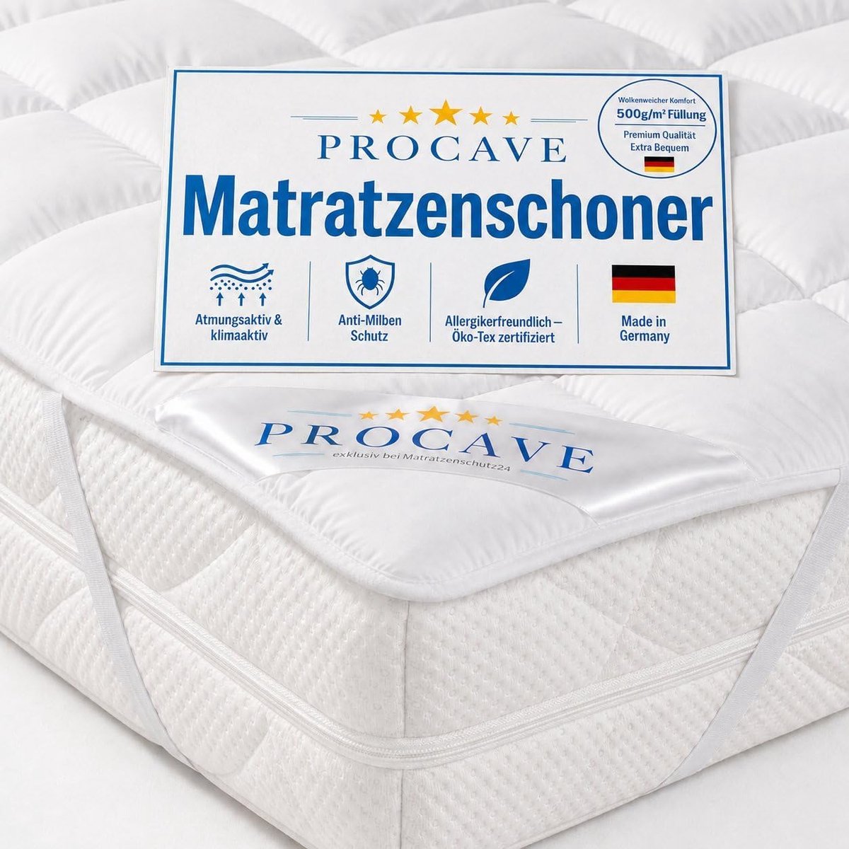 SnelShoppen - Matrassenbeschermer Micro-Comfort 90x200 cm, 100% Duurzaam en Hygienisch, Onderbed Topper, Ideaal voor Boxspring Bedden, Bescherming teg