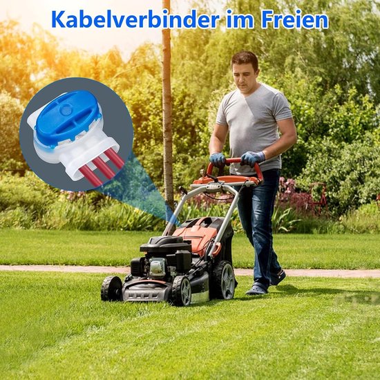 Kabelverbinders Maaier 25 st - Waterdichte kabelverbinders, 2- en 3-polig, met gelvulling. Knelkoppelingen voor robotmaaiers en grasmaaiers. 25 stuks. — afbeelding 5