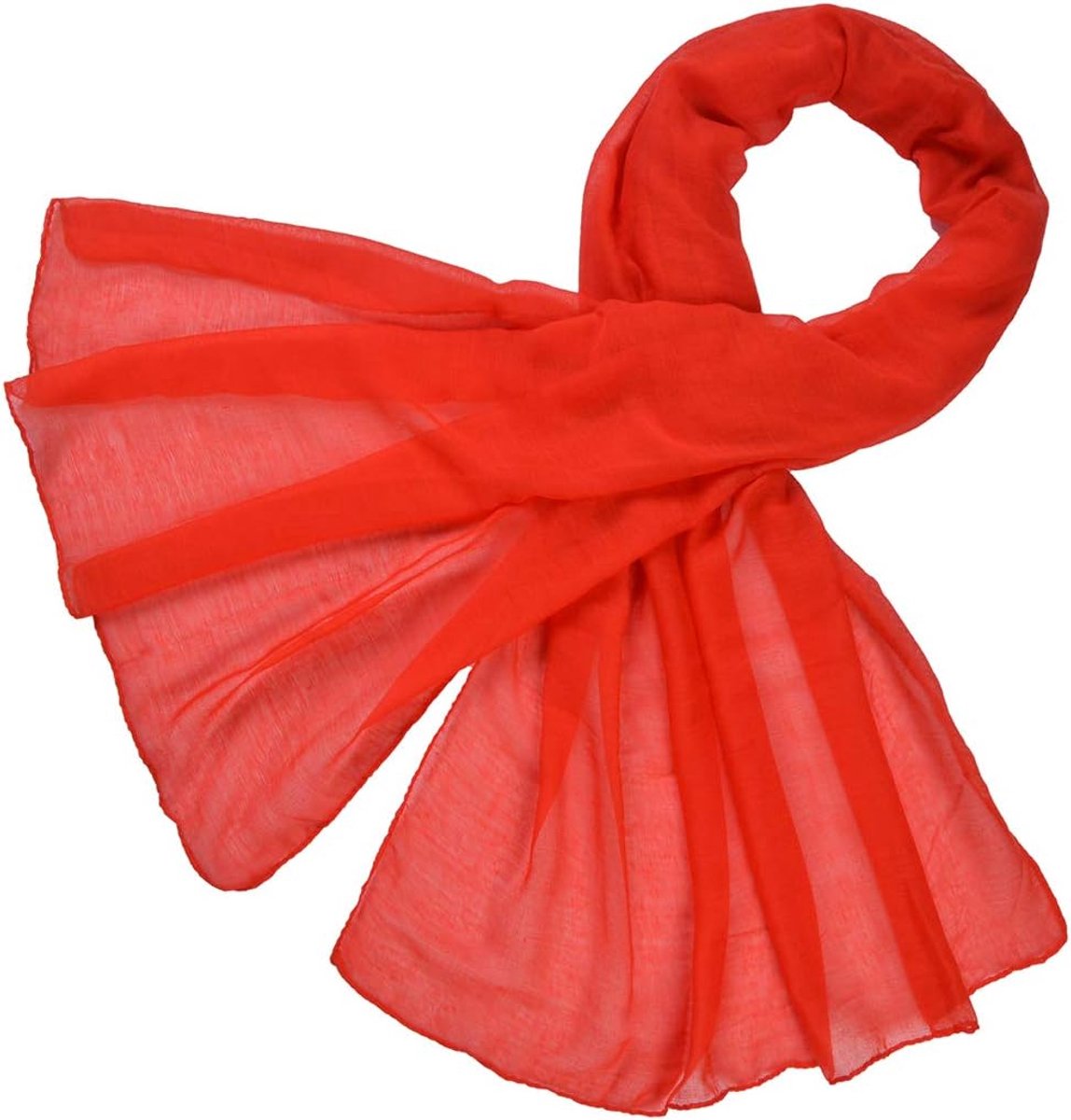sjaal, crinkle, halsdoek, effen kleur, 70 x 180 cm