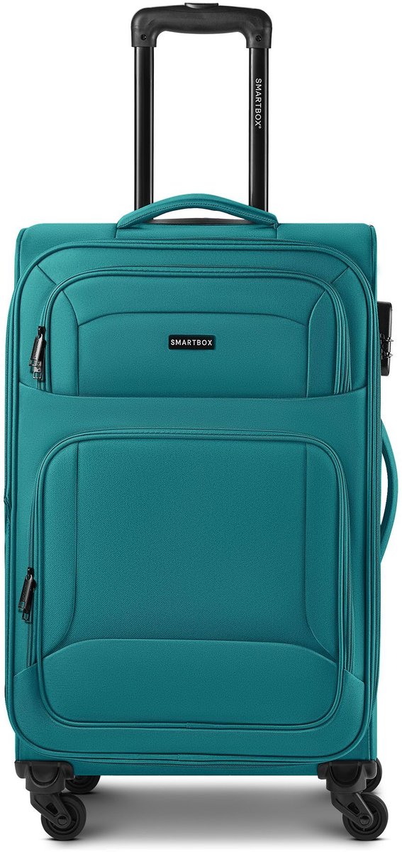 Smartbox Edition 04 4 wielen Trolley 67 cm met uitbreidingsplooi - Zachte bagage - Combinatieslot - petrol