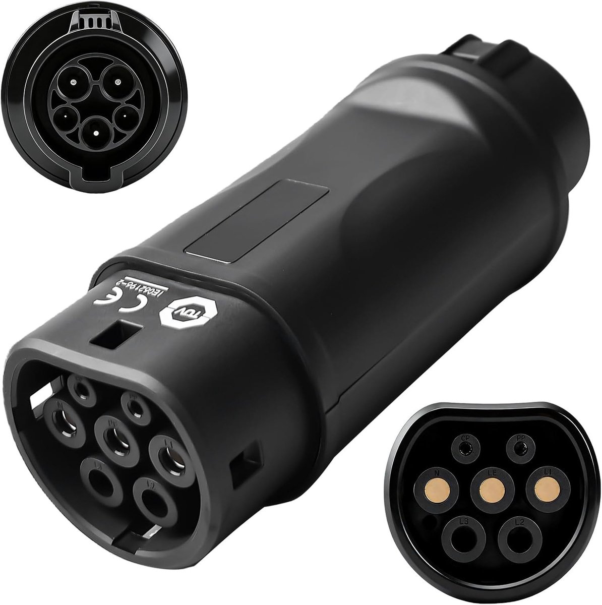 EV laadadapter Type 1 naar Type 2 - 32A/16A converter - laadstation voor elektrische voertuigen - ShopVlot
