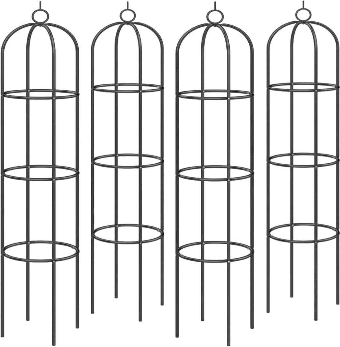 4x Rozenzuil 200 x 40cm Metaal Stabiel Weerbestendig Tuin Rozenboog Trellis Klimplanten