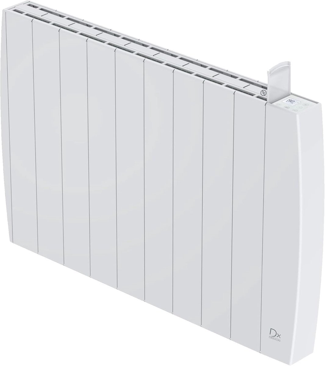 SnelShoppen - Keramische radiator met inertie 2000W - WiFi & TUYA app - LCD elektronische thermostaat - IP24 - Kindveilig - Wit - 82,3 x 9 x 58 cm