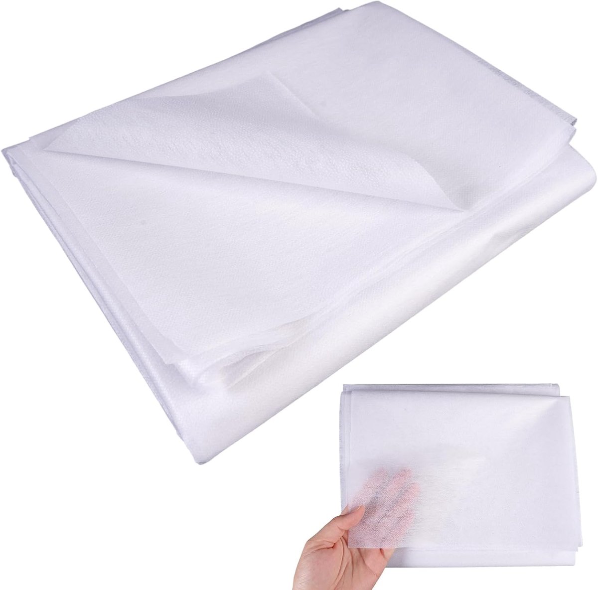 100 x 300 cm strijkvlies wit, vlies om op te strijken | volumevlies om op te strijken (50 g/m²), strijkvlies, stof, eenzijdige hittelijmverbinding voor naaiwerk, strijkvouwen