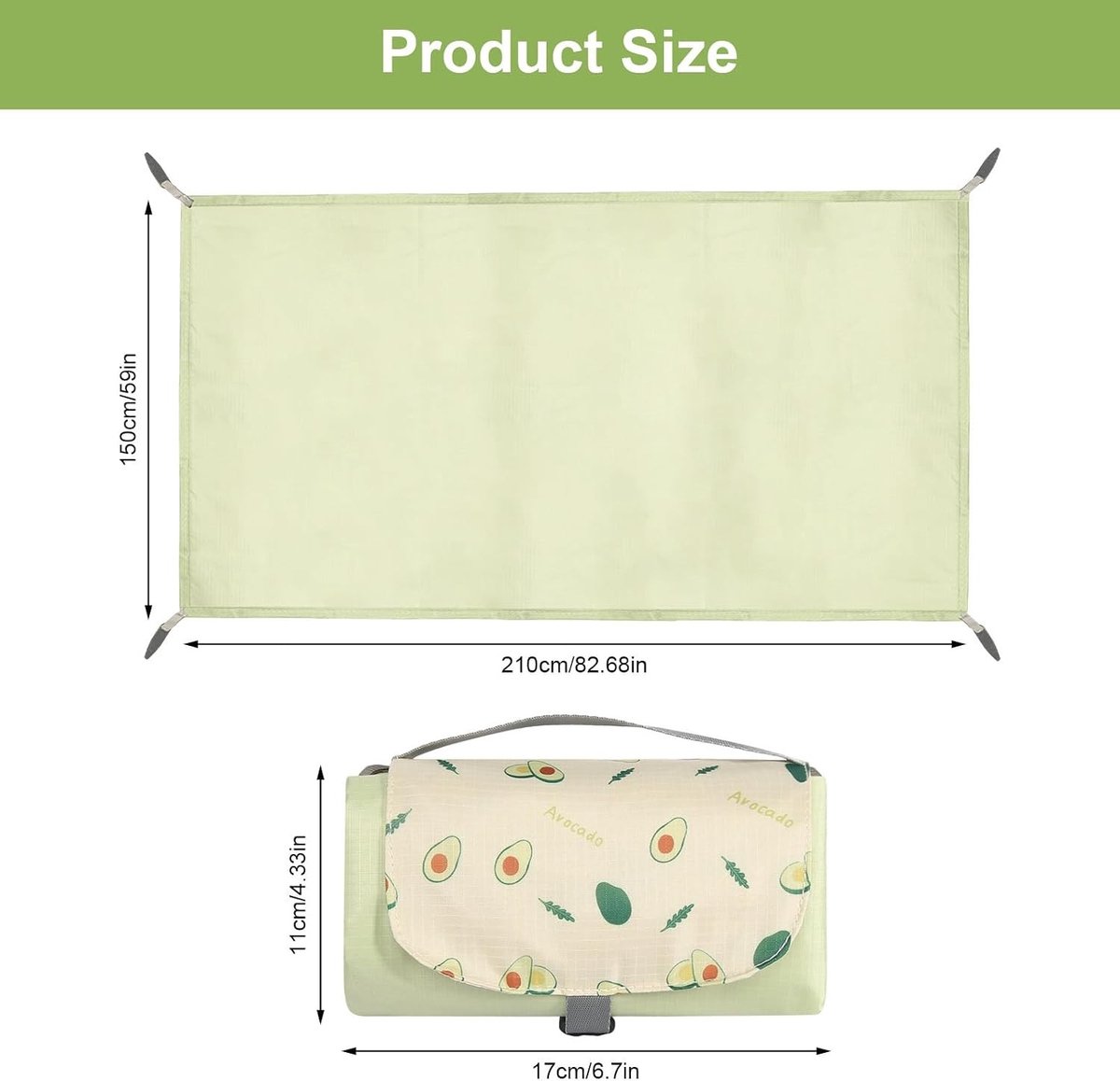 Waterdichte Picknickdeken 150 x 210 cm - Ultralicht, Compact en Perfect voor Camping, Strand en Wandelen