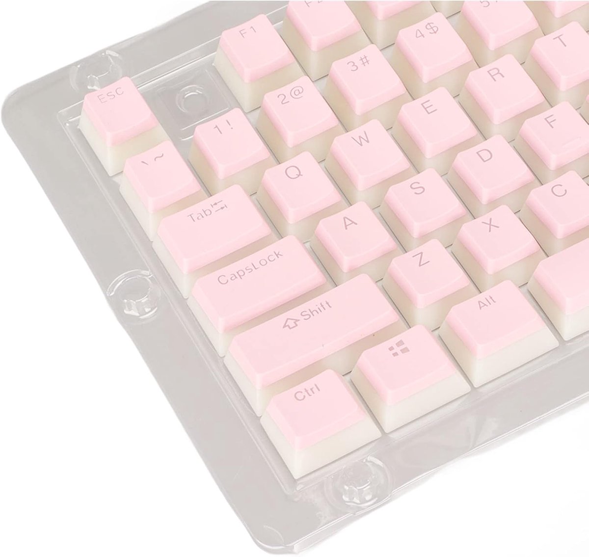 SnelShoppen - 108 Toetsen Keycaps, PBT Pudding Dubbel Laag Twee Kleur Translucente Toetsen voor 61 87 104 108 Toetsen Mechanisch Toetsenbord Universee