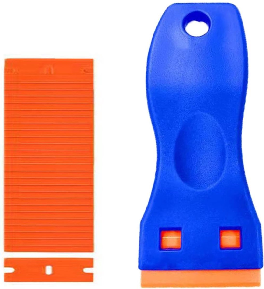 Plastic scraper set met 20 vervangbare bladen - ergonomische grip - ideaal voor het verwijderen van stickers - SnelShoppen