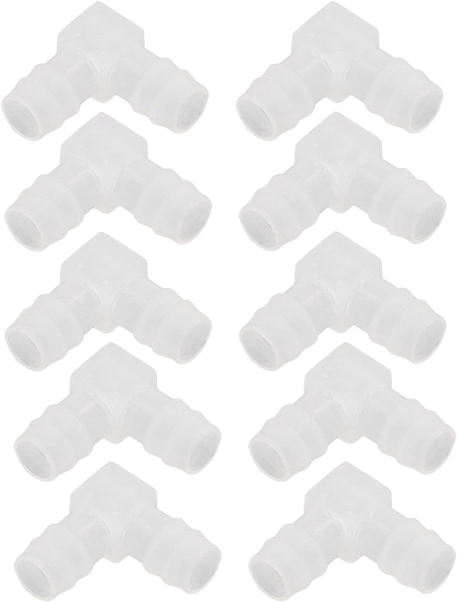 Hose nipple 90 graden - transparant plastic - 16 mm connector - ideaal voor aquaria - ShopVlot