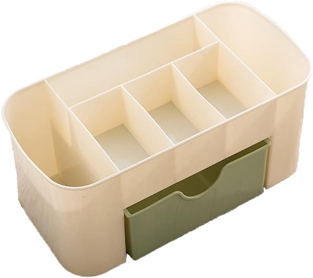 SnelShoppen - Makeup Box Organizer - Desktop Cosmetica Opbergdoos met Lades en Compartimenten voor Kantoorbenodigdheden/Huidverzorging/Sieraden - Groe