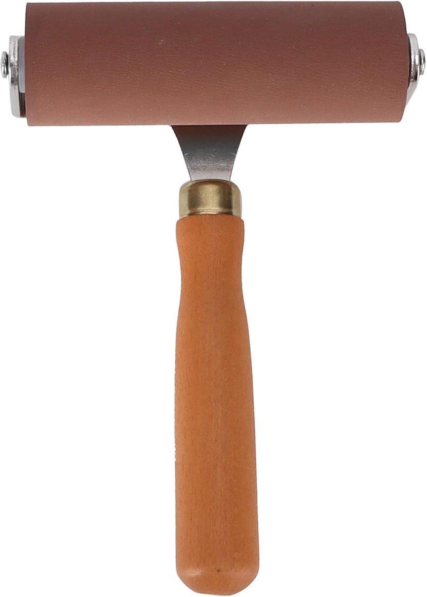 SnelShoppen - Brayer Rubber Roller 10cm - Flexibele Inkt Distributieroller - Duurzaam en Elastisch voor Stempelen, Scrapbooking, Papercrafts en Lijmge