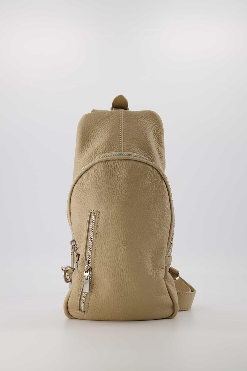 Rugzak -Tas -taupe -leer