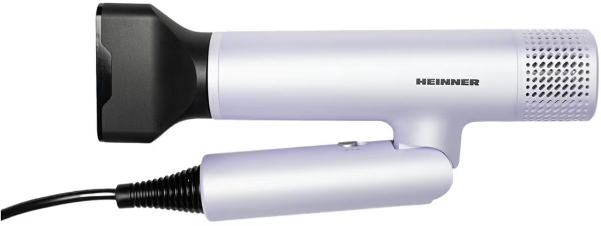 Heinner Professionele Föhn – 1600 W BLDC-motor – 2 Snelheidsstanden – 3 Temperatuurstanden – Ionische Functie – Koude Luchtfunctie – Concentrator – Inklapbare Handgreep – Paars thumbnail 2
