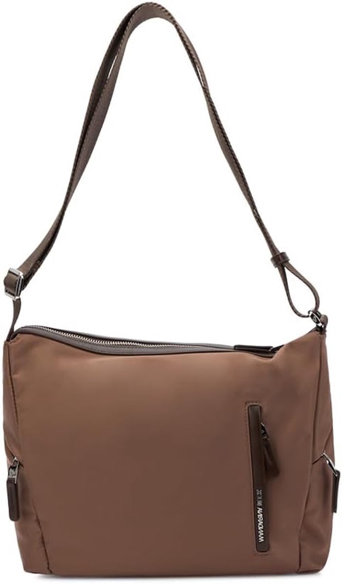 Mandarina Duck Crossover - Schoudertas Dames - Veilig Opbergen - Glanzend Nylon - 24 x 10 x 24 cm - Beaver