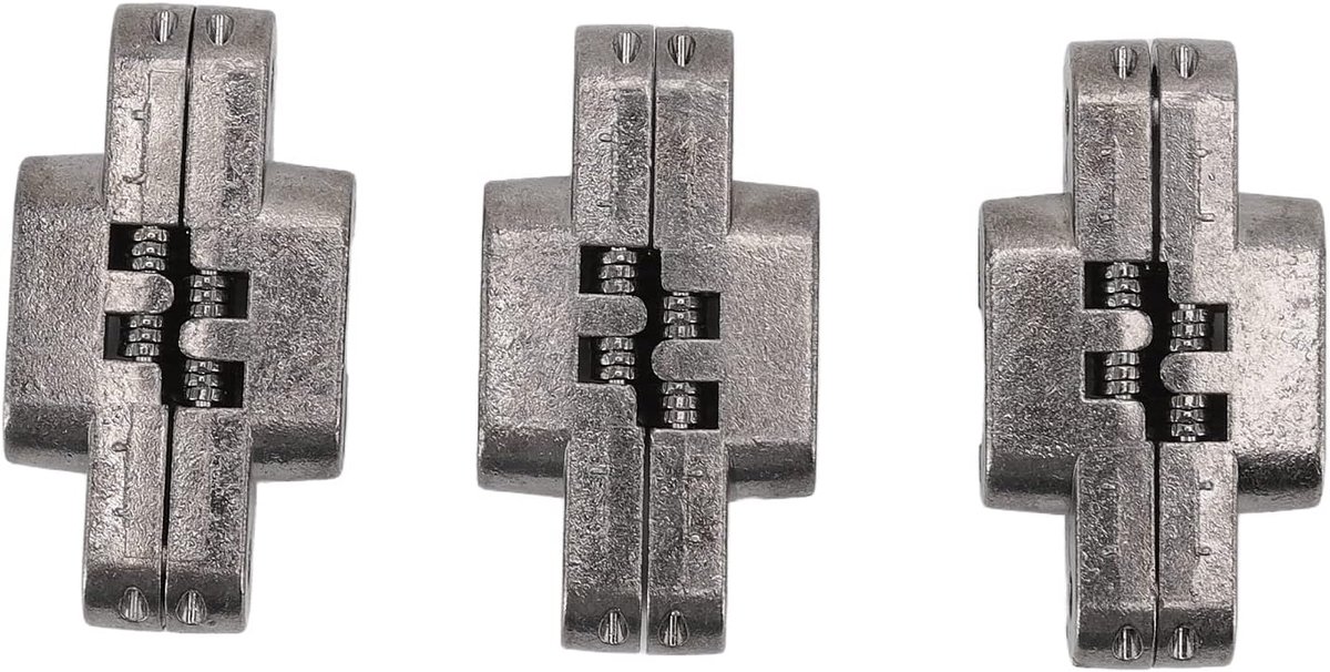 SnelShoppen - 3Pcs 43mm Mini Deurslot Scharnieren, Onzichtbare Scharnieren 180 Graad Zinklegering Kruisscharnier voor Kast Sieradenbox