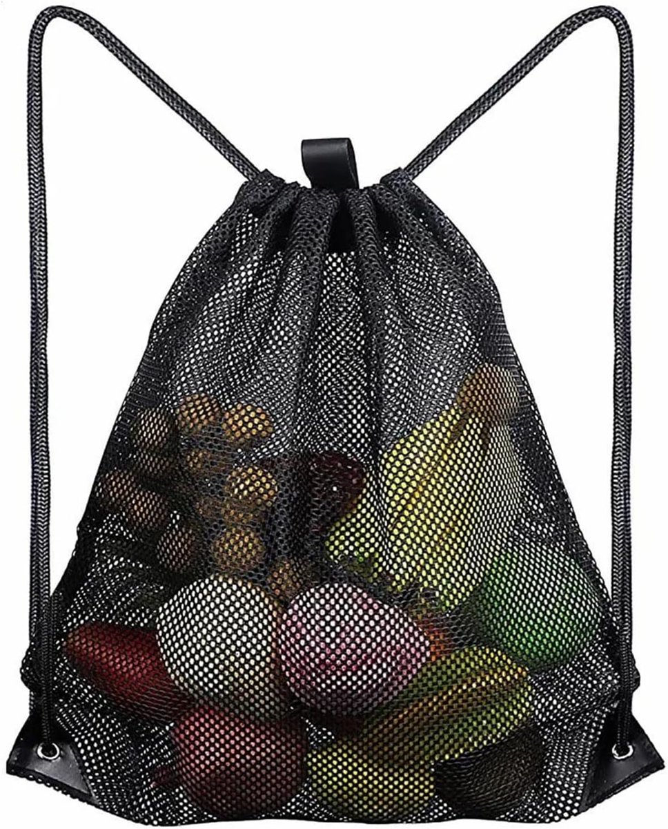 Mesh Opbergzak - Grote Trekkoord Rugzak 40x45cm - Duurzaam en Lichtgewicht - Ideaal voor Strand - SnelShoppen
