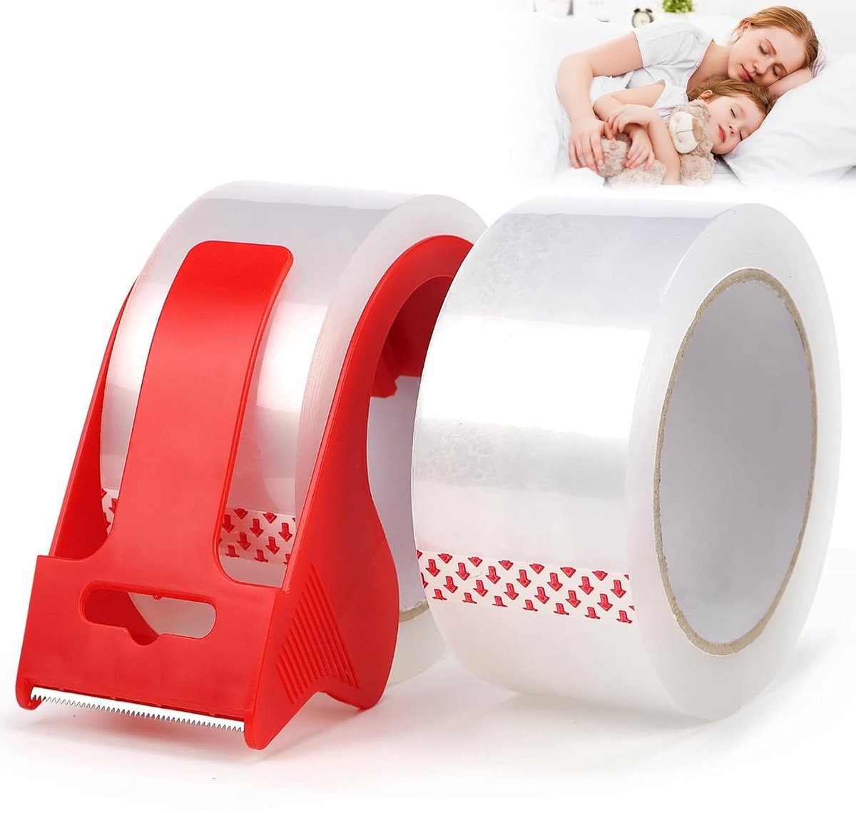 Package Tape 48mm x 66m for Packages and Carton, Package Adhesive Tape, Dispenser, Parcel Adhesive Tape, Transparent - ShopVlot