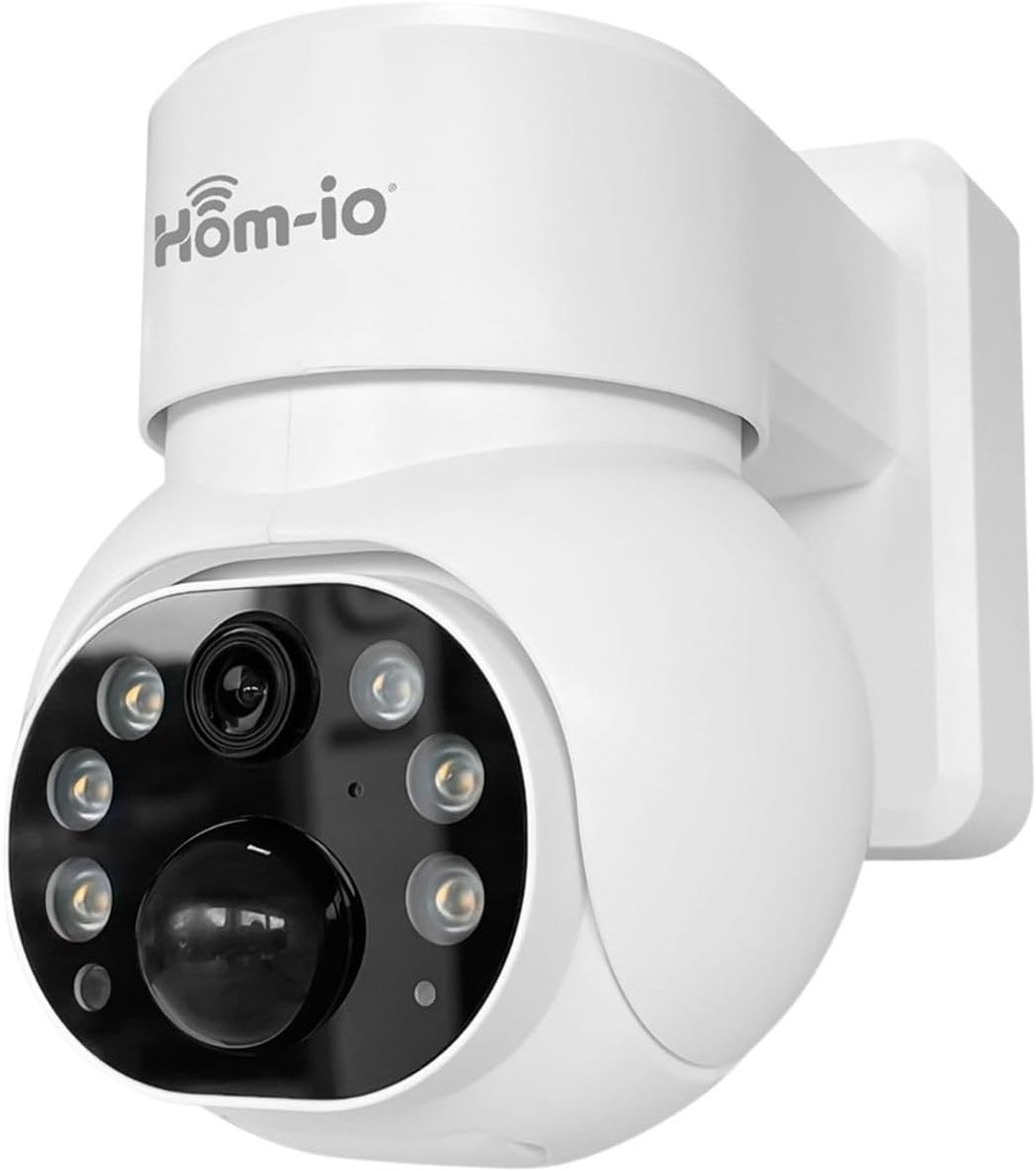 SnelShoppen - Outdoor Wifi Camera, Draadloze Batterij, PTZ 3MP, IP Camera, IP65, 320° Pan, 90° Hellingshoek, Nachtzicht, PIR, Twee-Weg Audio, App, Zon