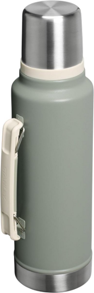 Stanley Classic Legendary Thermosfles 1.4L met Handvat – RVS Vacuümfles met Bekerdeksel – Lekvrij – Houdt Drank 24u Warm/Koud – BPA-vrij – Sage Grey – foto 5