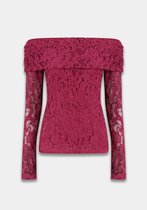 Harper & Yve Jenthe-ls Tops & T-shirts Dames - Shirt - Fuchsia - Maat XS