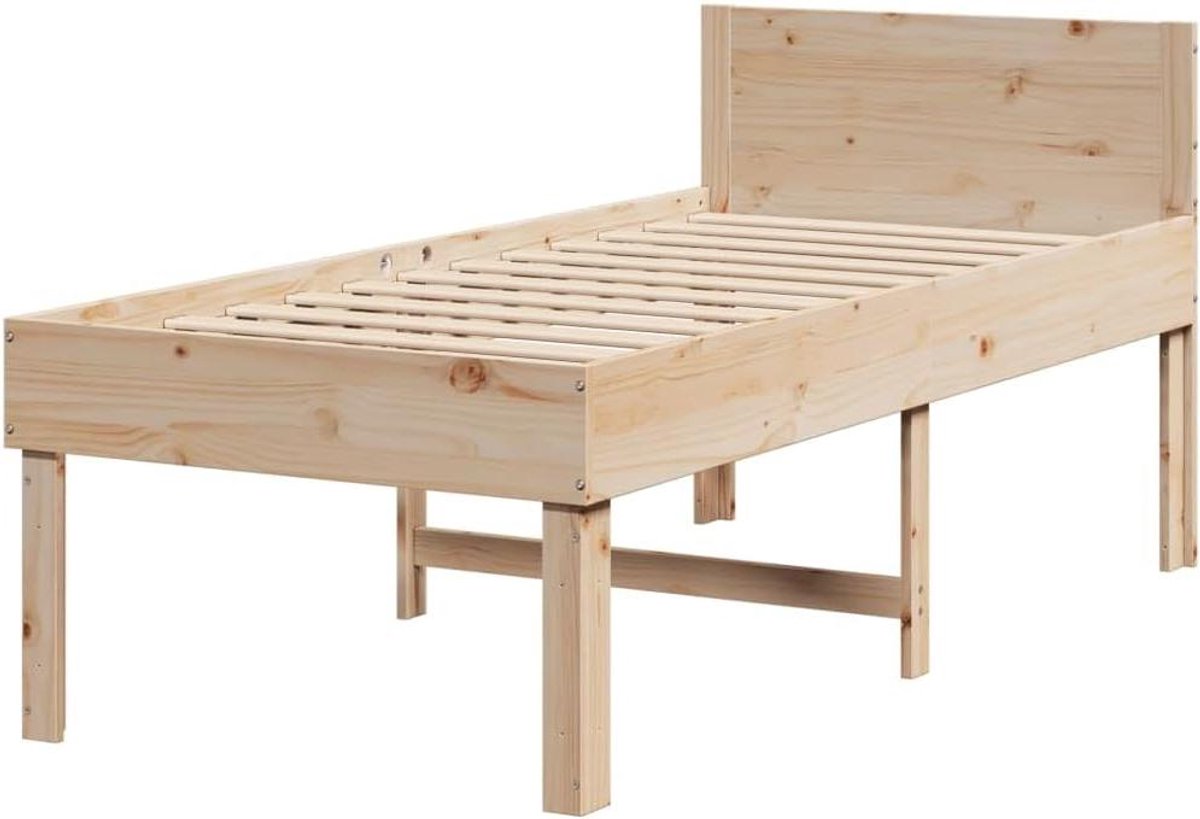 Bedframe Grenenhout - Houten Bed - Slaapkamer Meubel - Massief Hout - 90x190 cm - Naturel