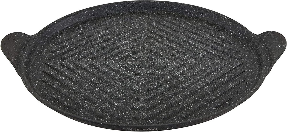 Grillrooster Rond - Barbecue rooster - Buiten koken - Anti-aanbaklaag - 32 cm - Zwart