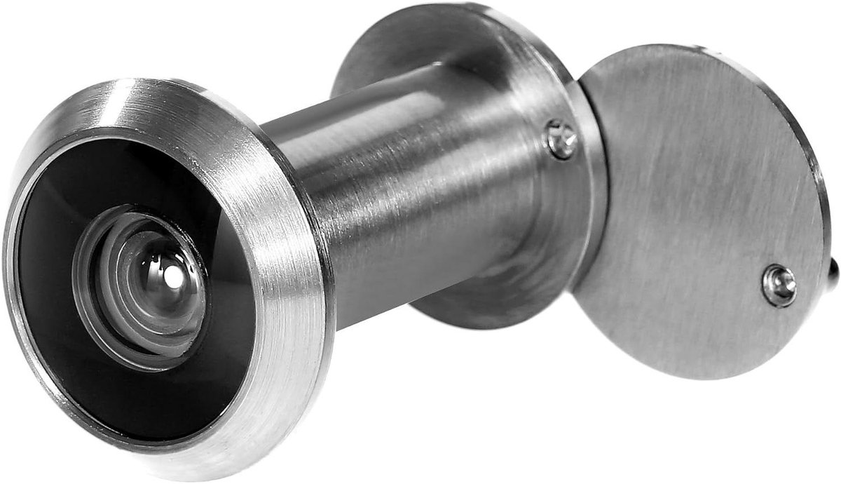 Deurspion Groothoek - Veiligheidskijker - Privacy Beschermen - 200 Graden Zicht - Voor 35-55mm Deuren - RVS Look