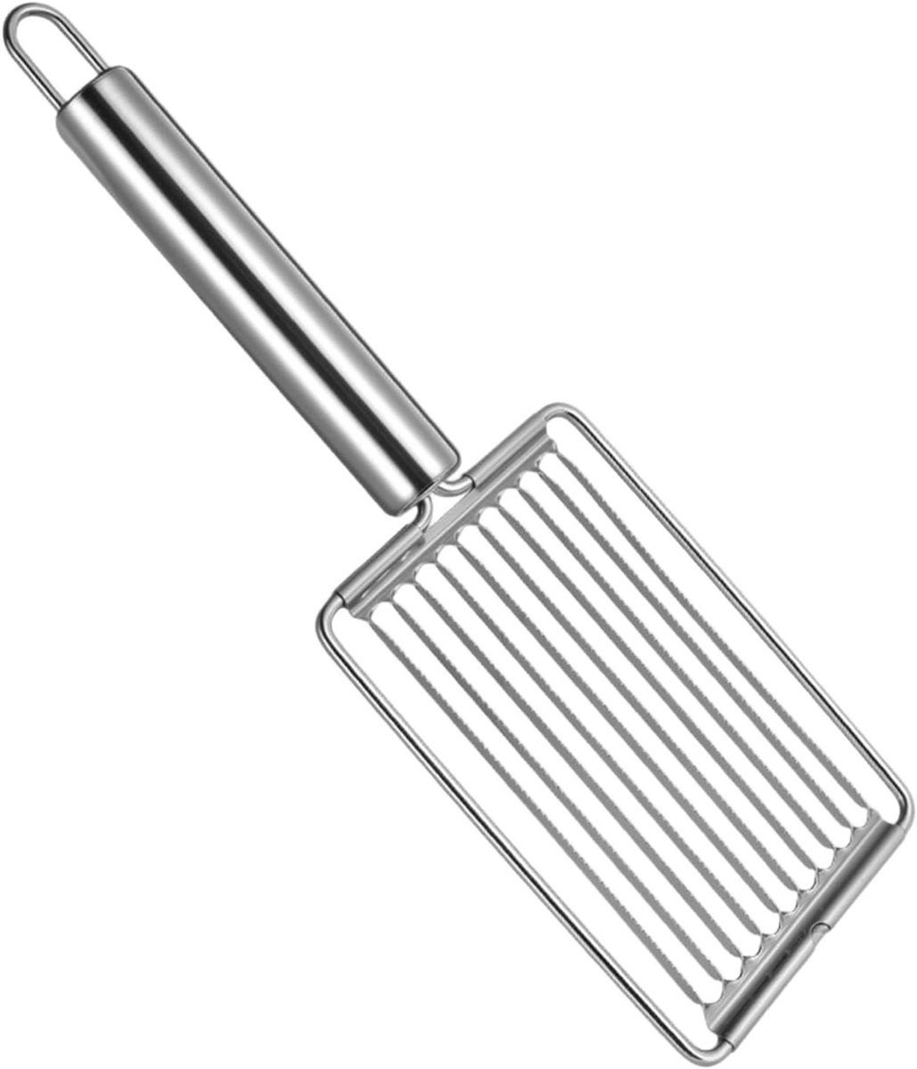 Tomatensnijder Groentesnijder - Keukensnijder Ui - Maaltijden Bereiden - Gelijkmatige Snijtechnologie - 23.5 x 8 cm - Zilver