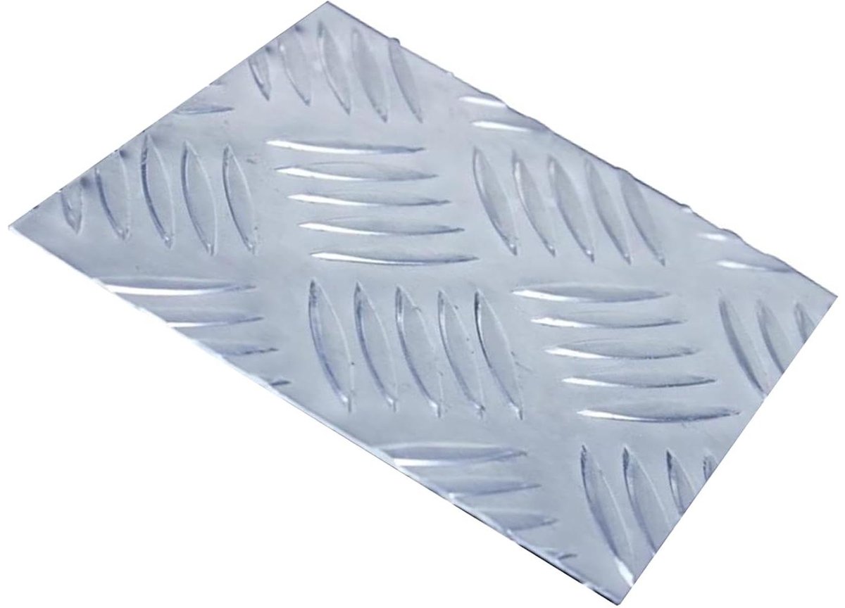 Aluminium Traanplaat - Aluminium Plaat - Industriële Toepassingen - Lichtgewicht en Sterk - 400mm x 400mm - Niet gespecificeerd