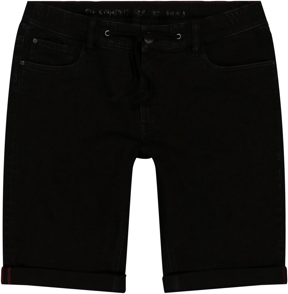 JP 1880 - Heren - Jeans-bermuda comfortabel model elastische band 5-pocket - Zwart - Maat 56