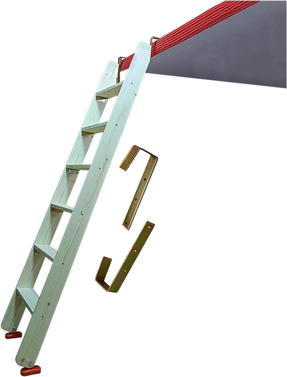 Stapelbedladder - Houten trapladder - Veilige toegang bed - Robuust en duurzaam frame - 15 m - Donkerblauw