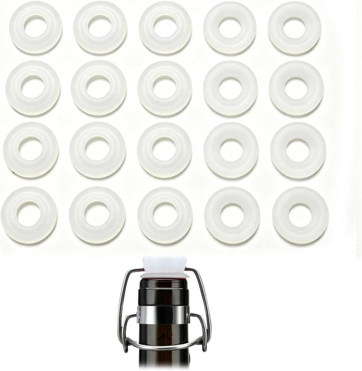 SnelShoppen - 25 Pcs Soft Drink Fles Rubber Ringen - Bier Rubber Gasket - Siliconen Dichting voor Wasmachine - Ideaal voor Thuisbrouwen en Sealen van