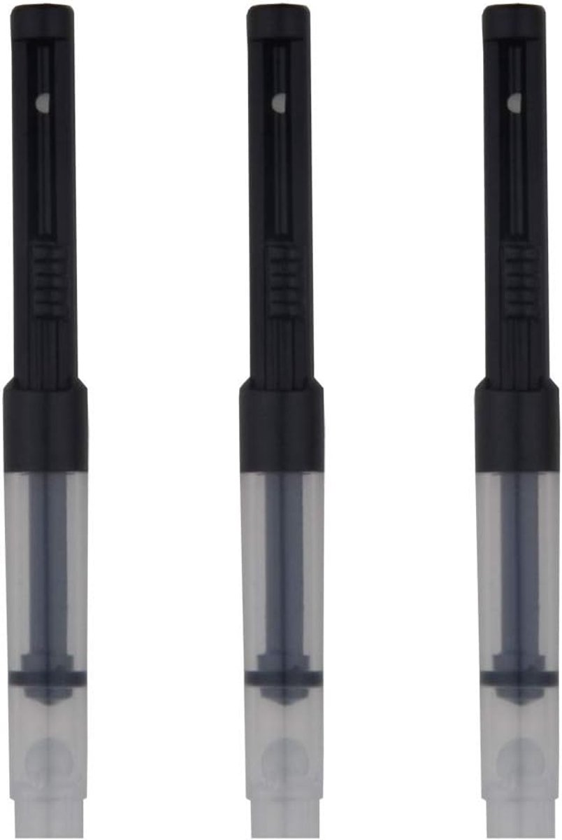 Inktconverter vulpen 0.2/0.3 cm - 3 stuks zwart - nauwkeurige inktstroom - snel en eenvoudig vullen - ShopVlot