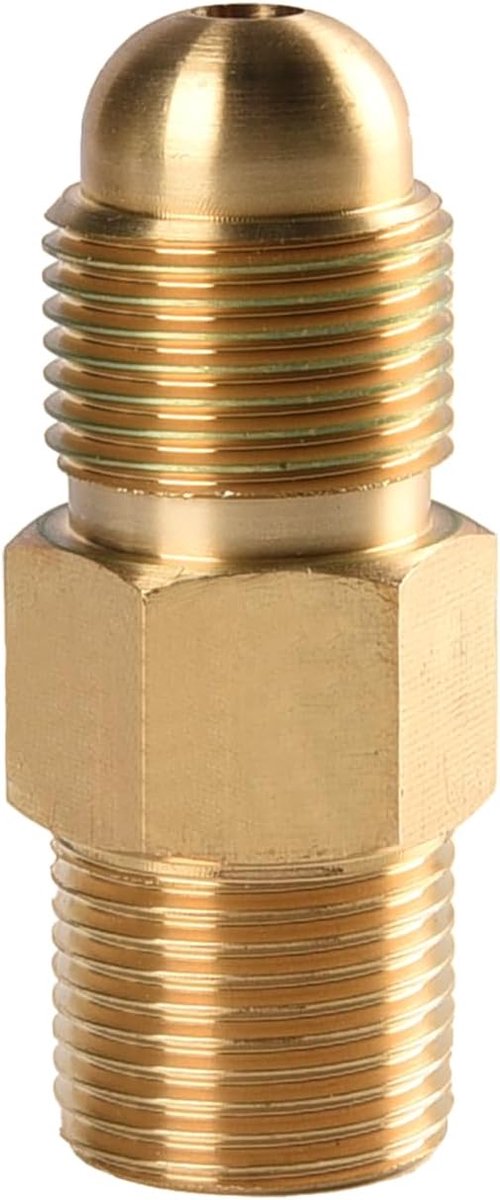 SnelShoppen - Adapter voor argonfles naar CO2-regulator, 22.8mm schroefdraad, zuurstofdrukregelaar, binnen concave kogelkop, cilinderadapter van hoogw