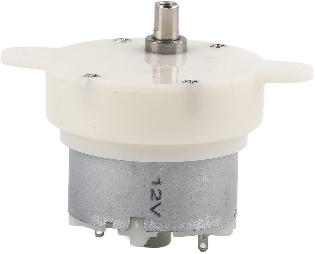 SnelShoppen - 12V 10RPM DC Miniatuur Tandwielmotor, Lage Snelheid Elektrische Motor met Gedempte Handmatige Overbrenging, Hoge Prestaties en Duurzaamh