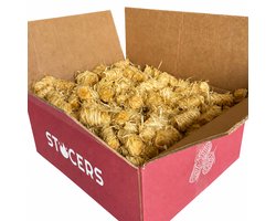 STOCERS aanmaakkrullen - 5 kg aanmaakwokkels - 450 stuks houtkrullen voor haard en BBQ - Natuurlijke aanmaakblokjes