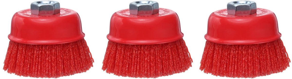 Omgoods - Set van 3 Potborstels met Nylondraad