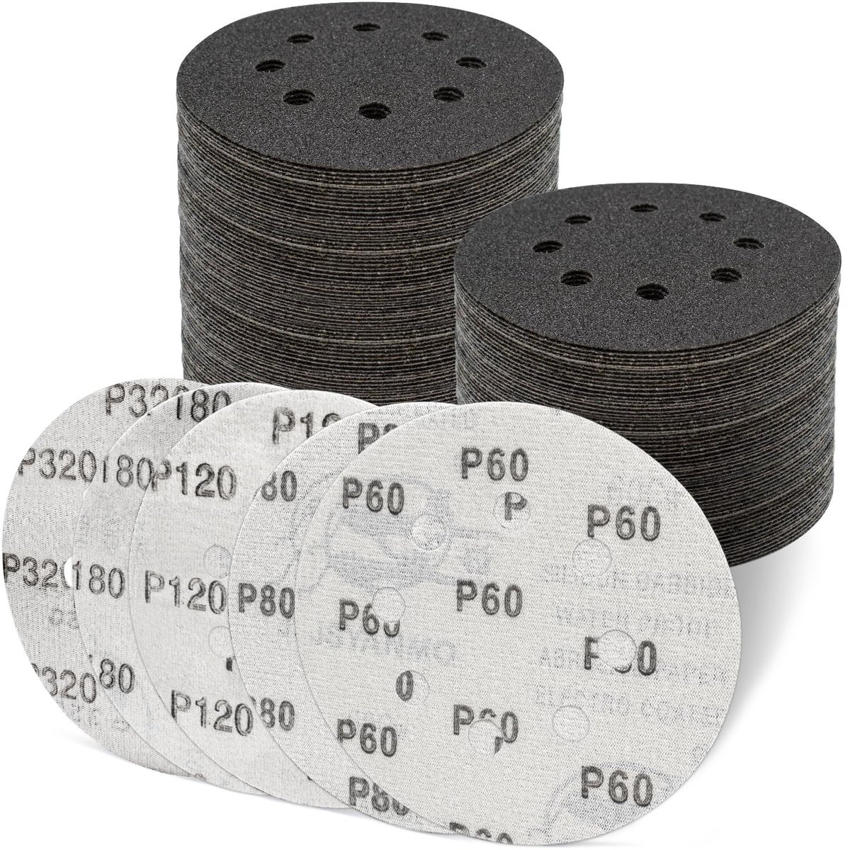 Omgoods - Set van 50 Schuurpapier Schijven voor Excentrische Schuurmachine