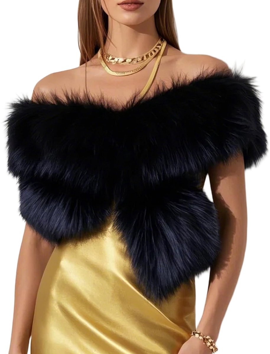 Omgoods - Dames Faux Fur Sjaal voor Feestelijke Gelegenheden