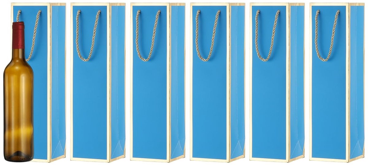 Omgoods - Set van 6 Gouden Wijntassen met Handvatten