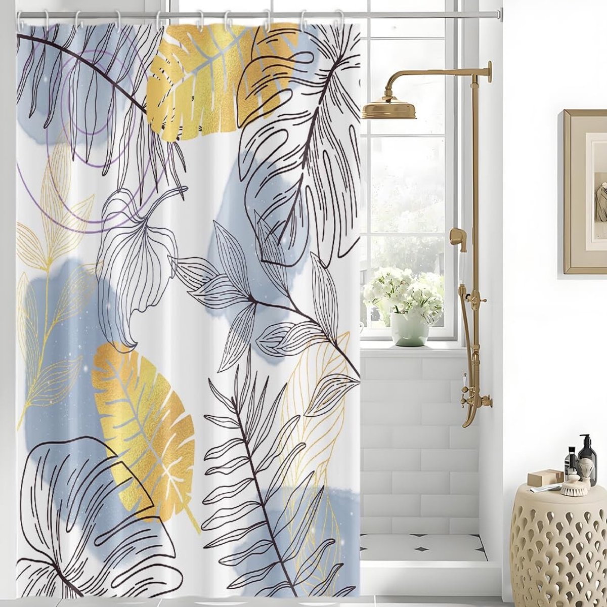 Omgoods - Douchegordijn 150 x 200 cm - Schimmelwerend en Waterdicht in Boho-Stijl