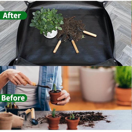 Waterdichte plantenmat 150 x 100 cm voor huisdierverblijf en tuinieren van Merkloos	 — afbeelding 2