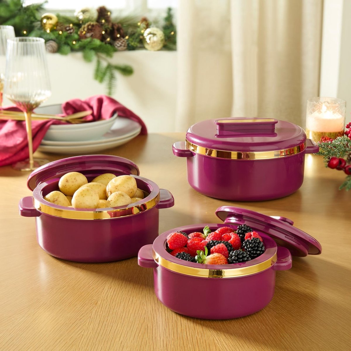Omgoods - Set van 3 Thermische Schalen voor Warmte- en Koudetemperatuur