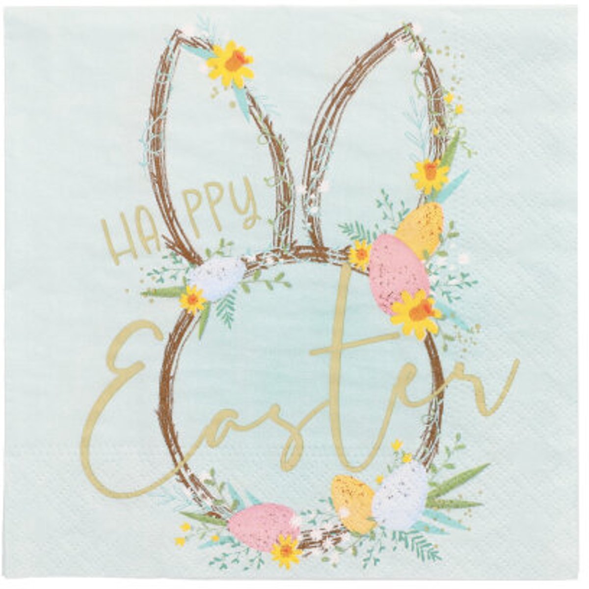 15x 20 Servetten 3-laags 1/4 vouw 33 cm x 33 cm Easter Accents