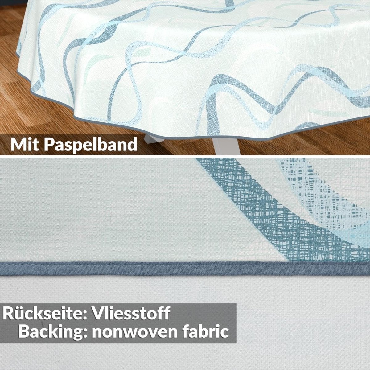 Omgoods - Wasbare Oliekleed Tafelkleed Oval 180 x 140 cm Waterafstotend