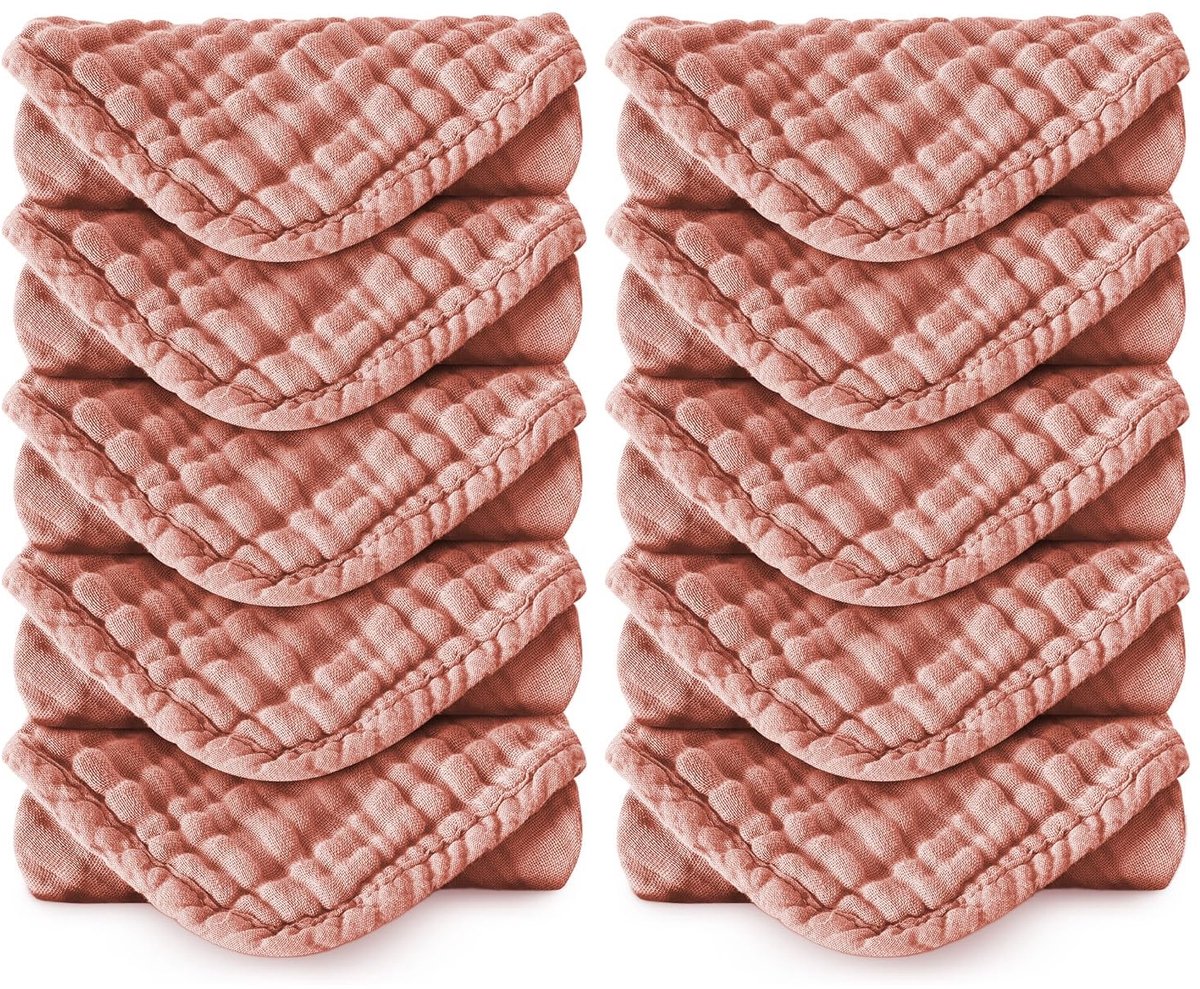 Omgoods - Set van 10 Muslin Doeken voor Baby's 30 x 30 cm